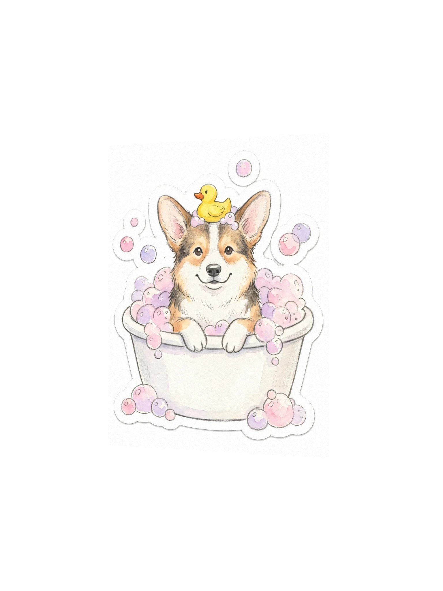 Bubble Bath Corgi Poster product image (6)