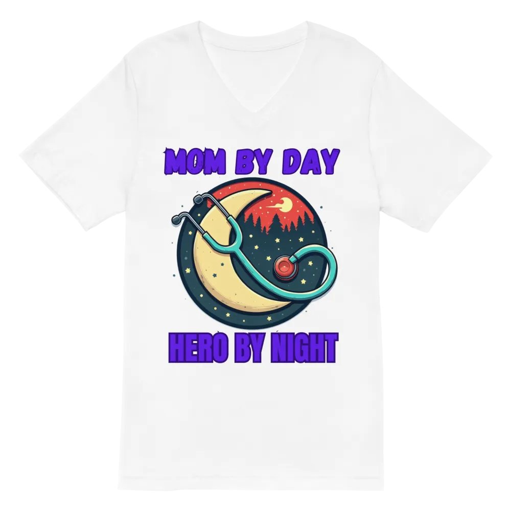 Starry Night Stethoscope V-Neck Tee product image (6)