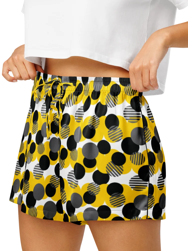 Cozy Chic Modern Geometric Polka Dot All-Over Print Women's Pajama Shorts product image (15)