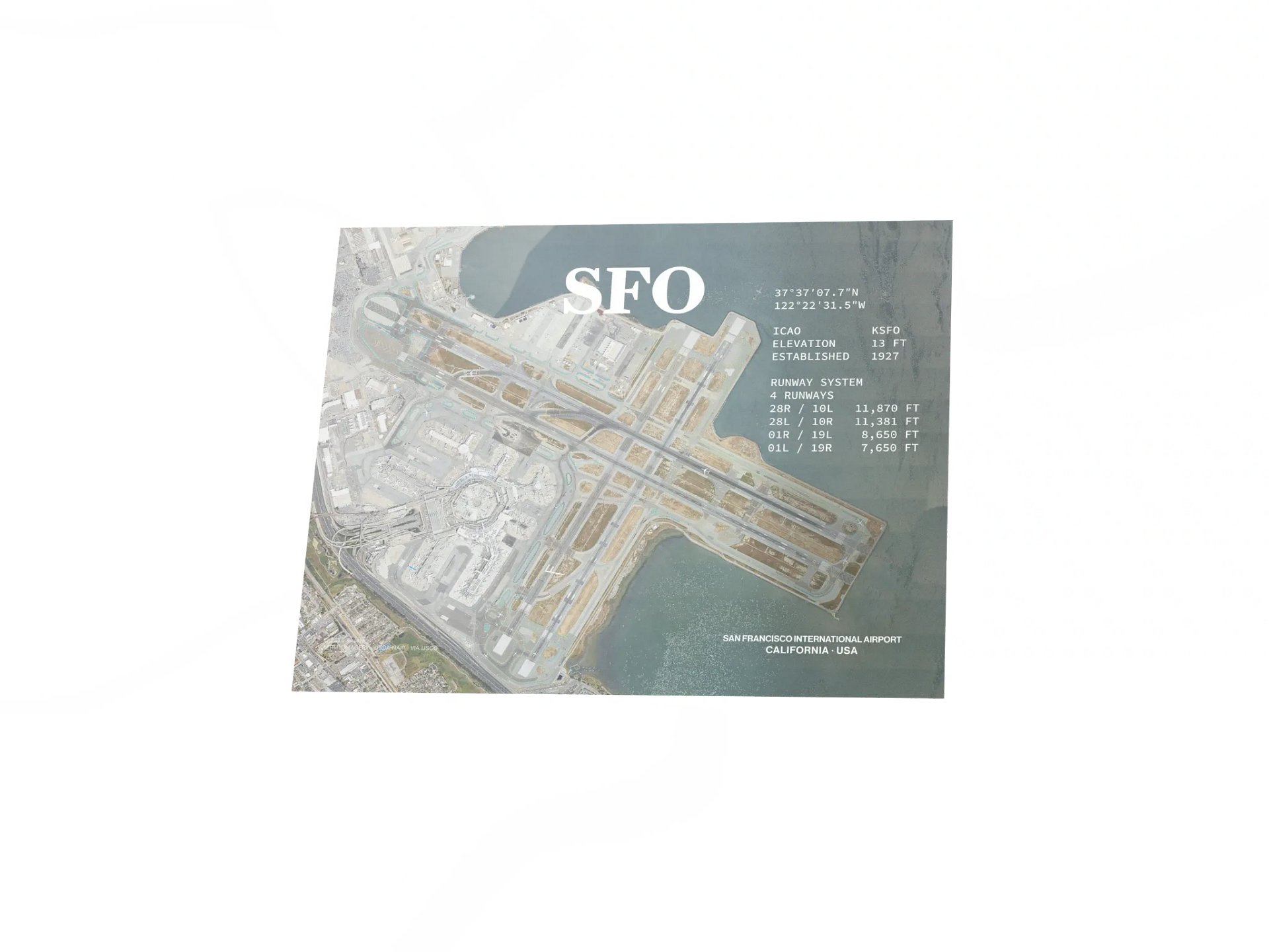 SFO - San Francisco International Airport Aerial Poster product image (3)