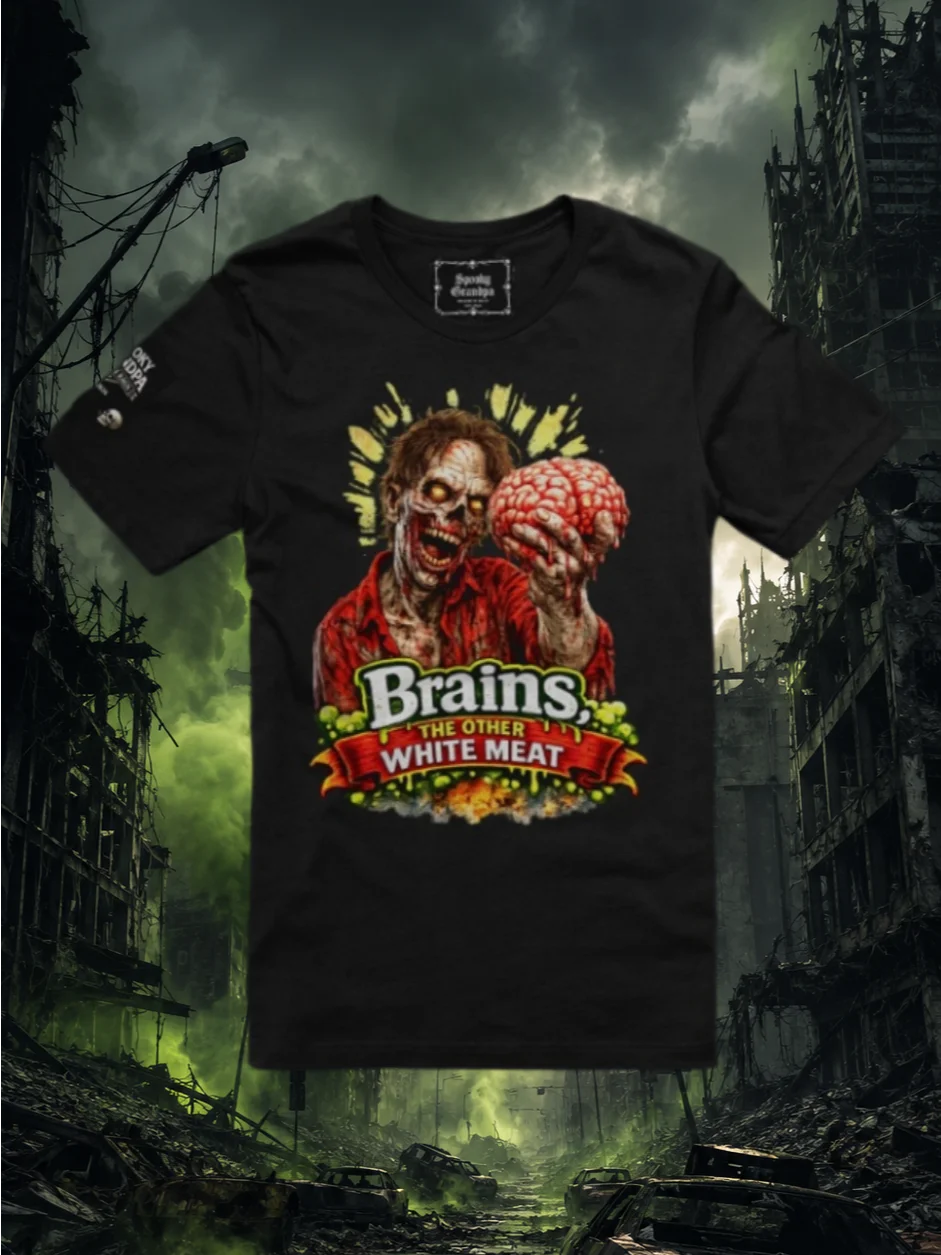 Brains: The Other White Meat – Zombie Commercial Edition – Men's Tee product image (1)