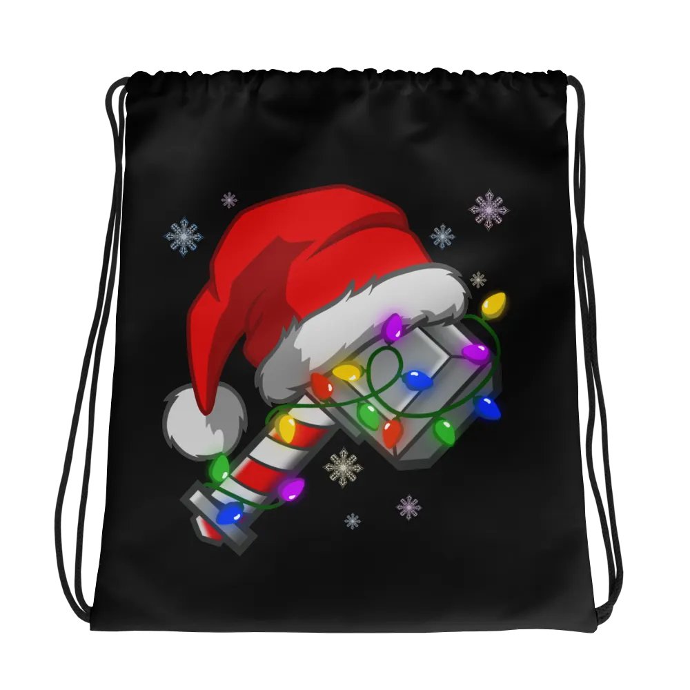 Festive Hammer Glow All-Over Drawstring Bag product image (1)