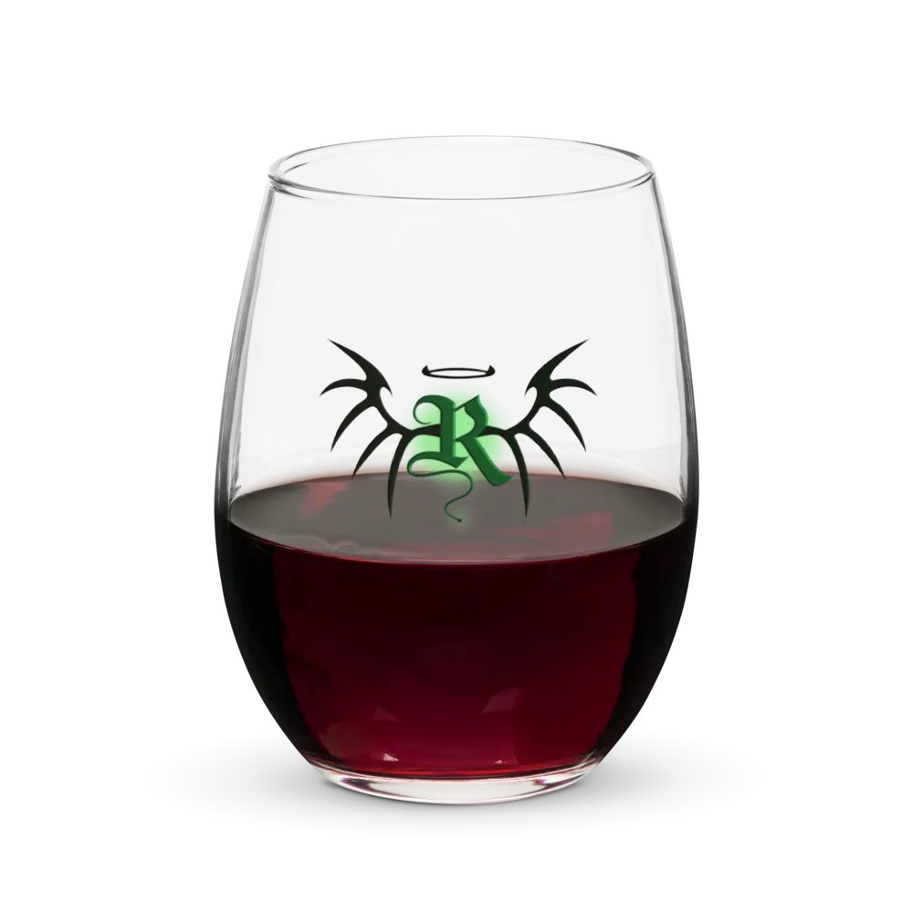RafaZafar Logo Stemless Wineglass (green aura) product image (5)