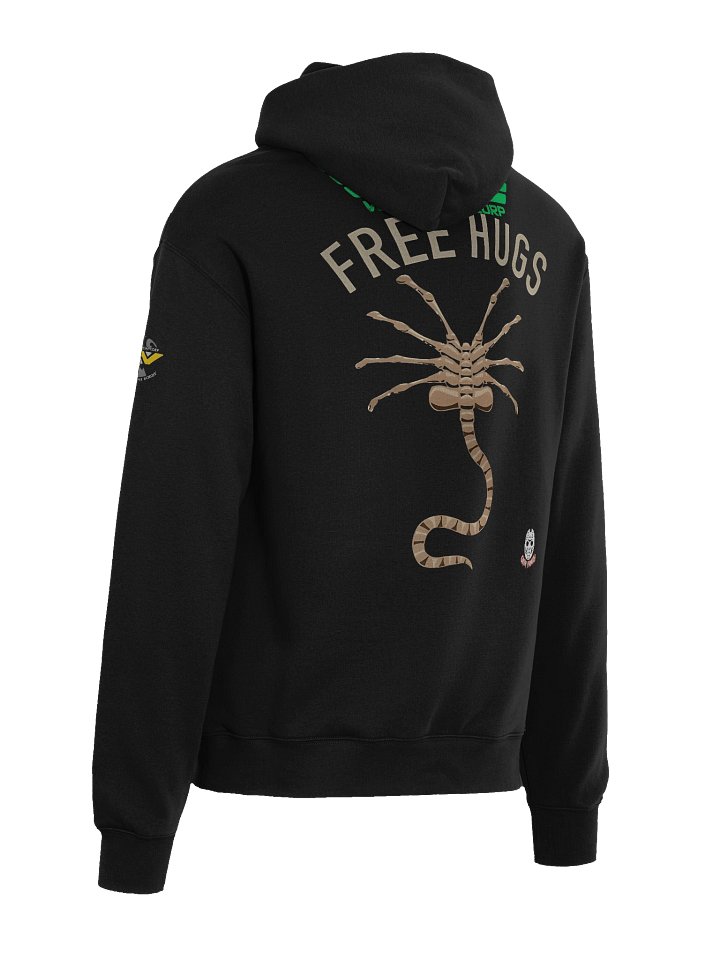 FREE HUGS — WEYLAND INDUSTRIES DROP - ALIEN - HOODIE #1 -🔥 LIMITED-TIME DROP - Black or White product image (2)