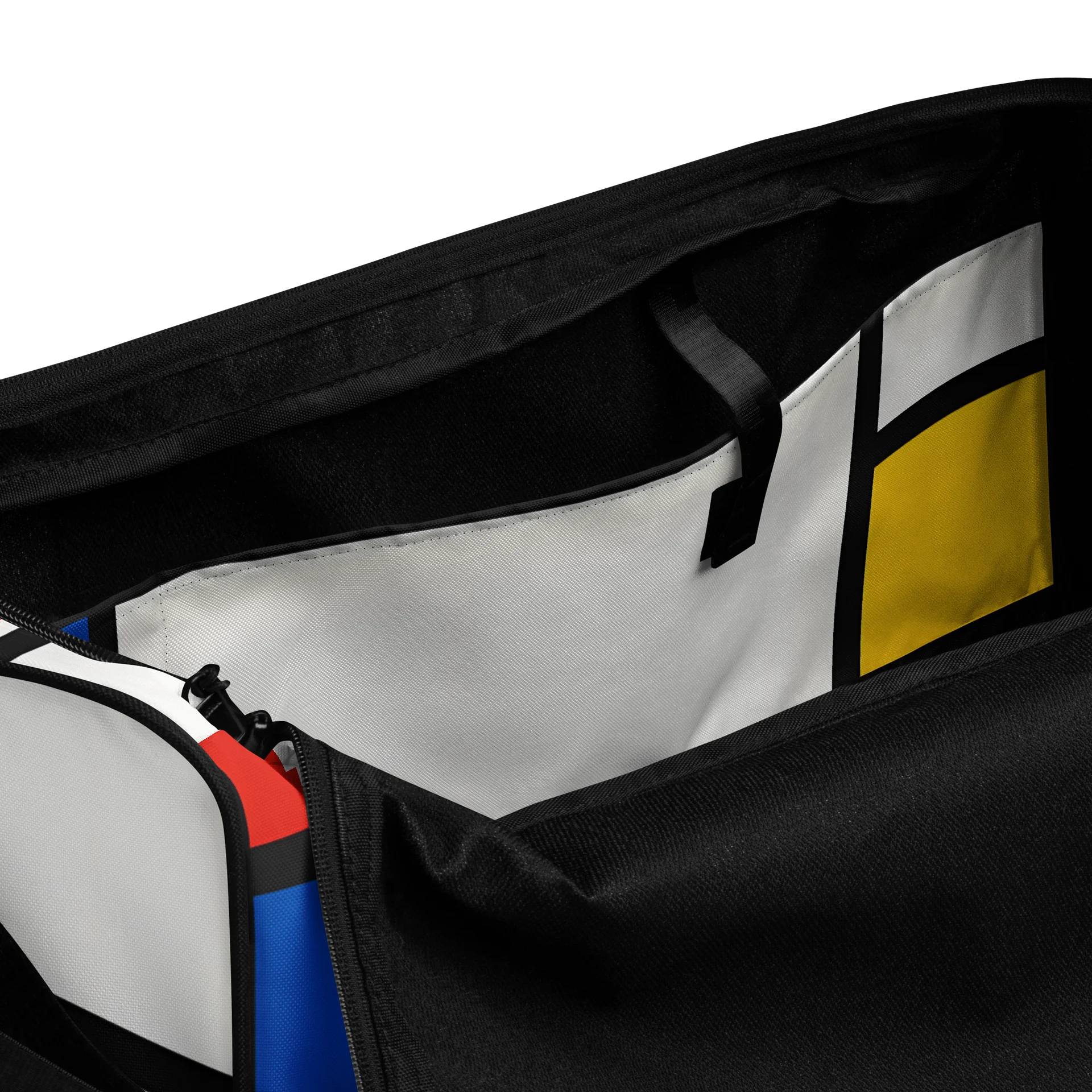Mondrian-Inspired Geometric Duffle Bag – Artistic Bauhaus Style Travel & Gym Bag product image (6)