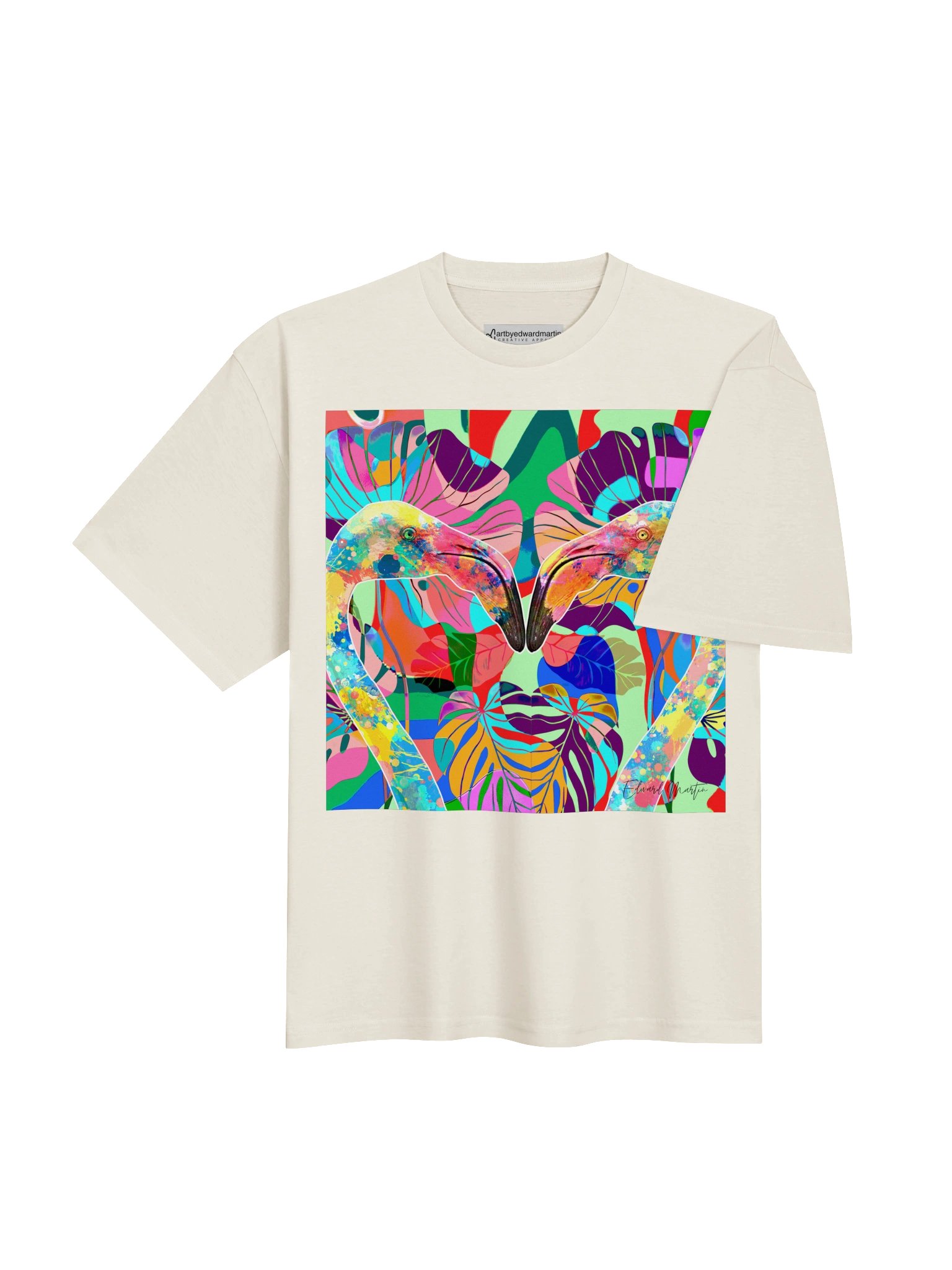 Avian Devotion Collage Art by Edward Martin Oversized Tee product image (7)