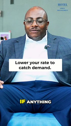 Revenue management: start with a lower base rate if demand is low. Catch it early before others raise their rates. Key things...