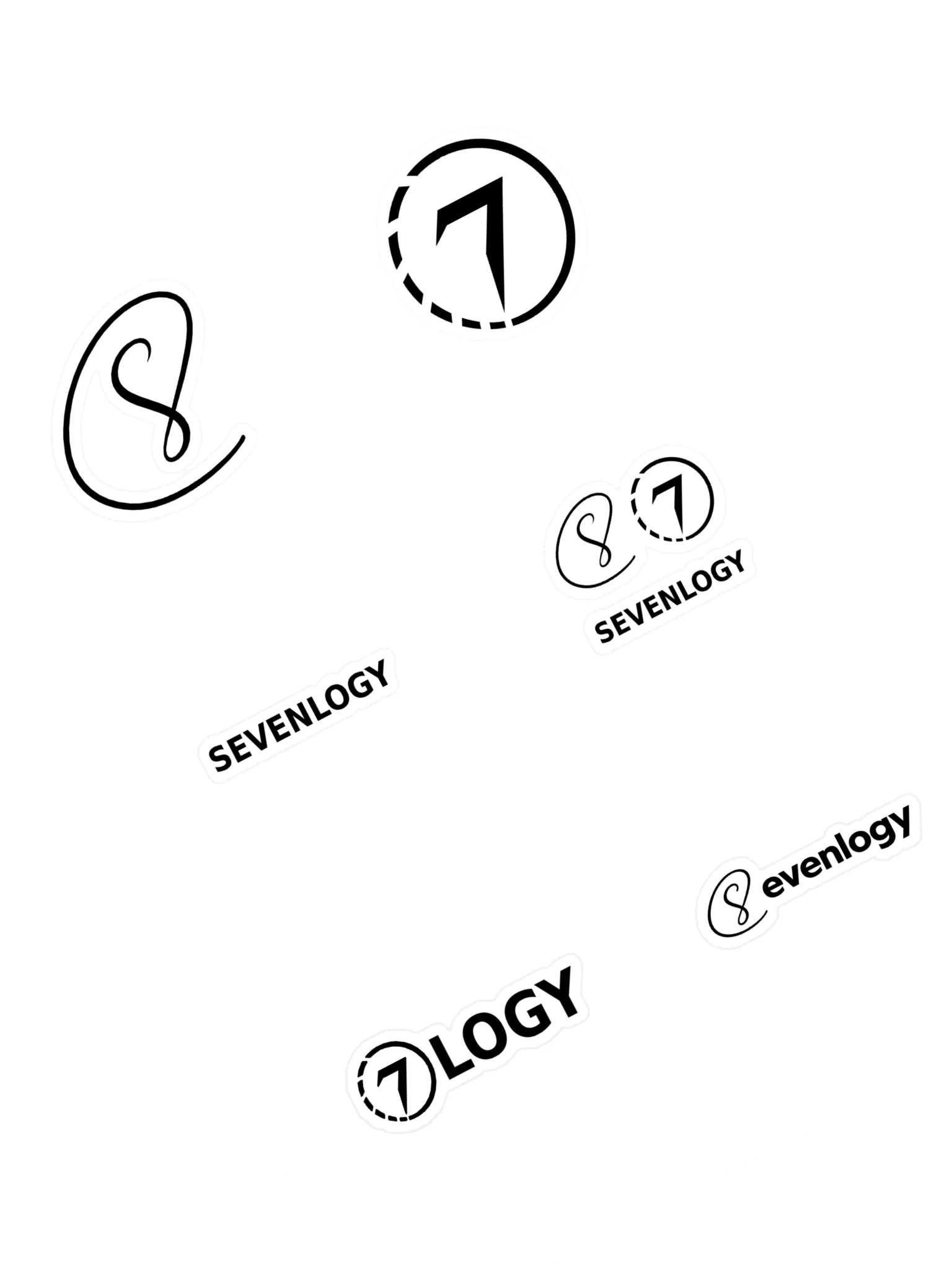 Sevenlogy Sticker Sheet — Black product image (1)