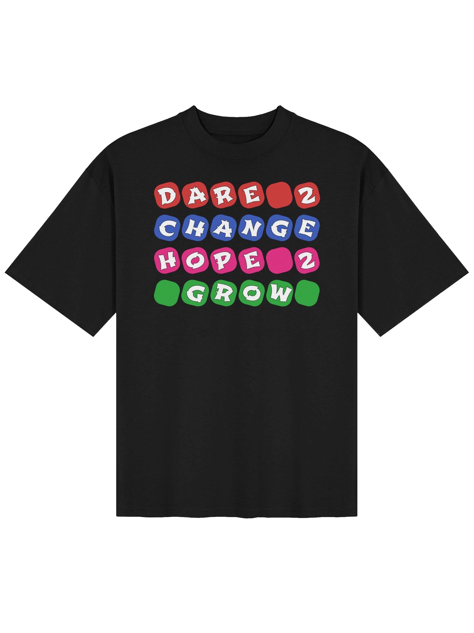 Dare 2 Change Hope 2 Grow Unisex Organic Cotton Oversized Graphic T-shirt product image (4)