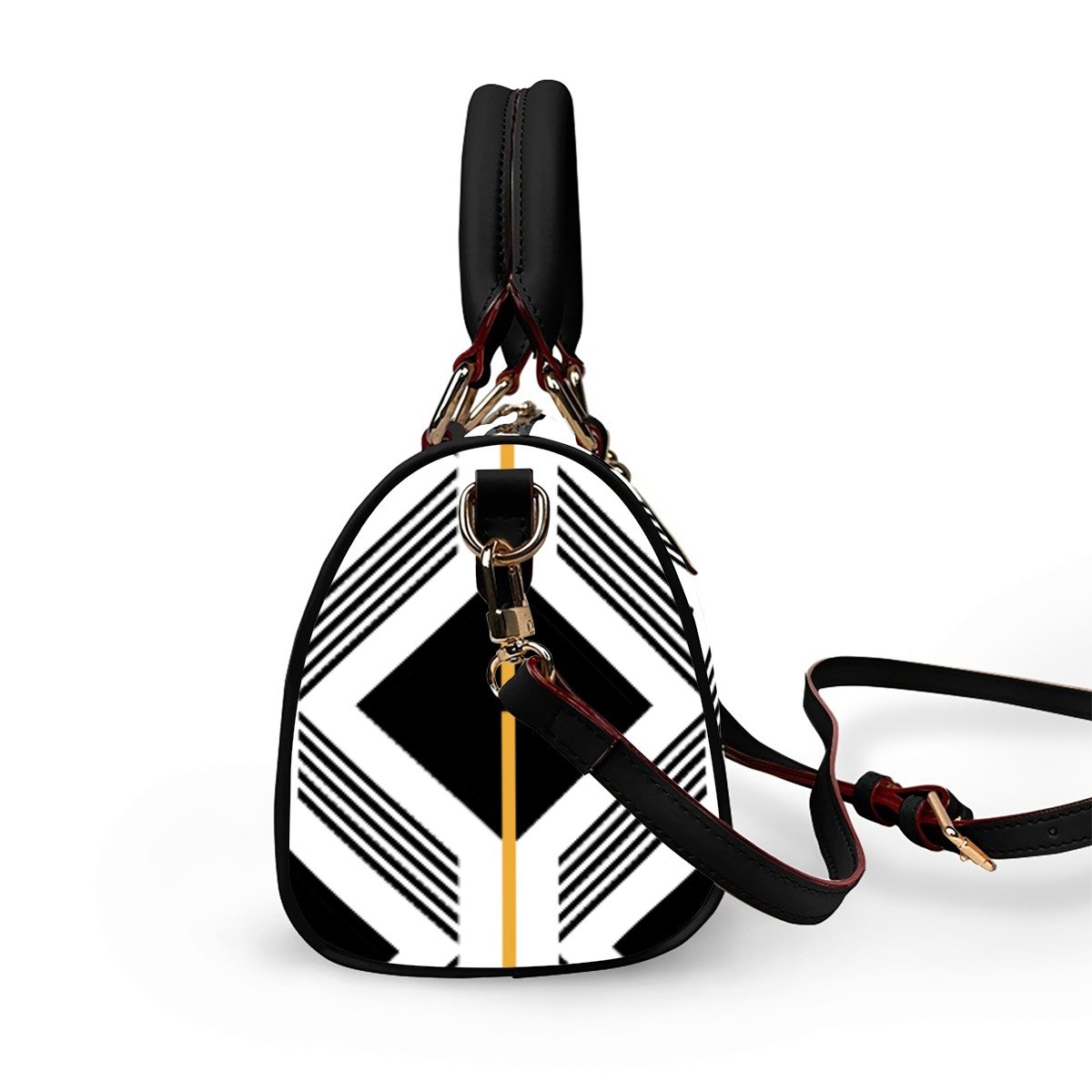 Art Deco Luxe Leather Barrel Bag product image (5)
