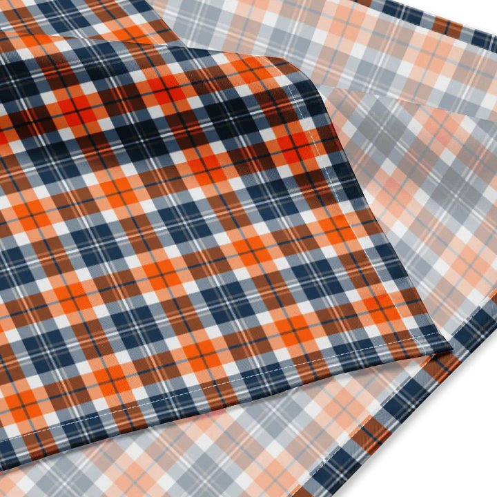 Orange and Blue Sporty Plaid Bandana product image (2)