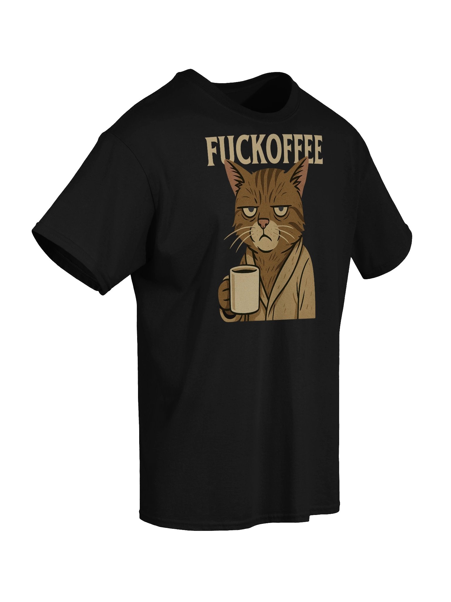 FUCKOFFEE T-Shirt – Moody Cat Coffee Humor Tee product image (4)