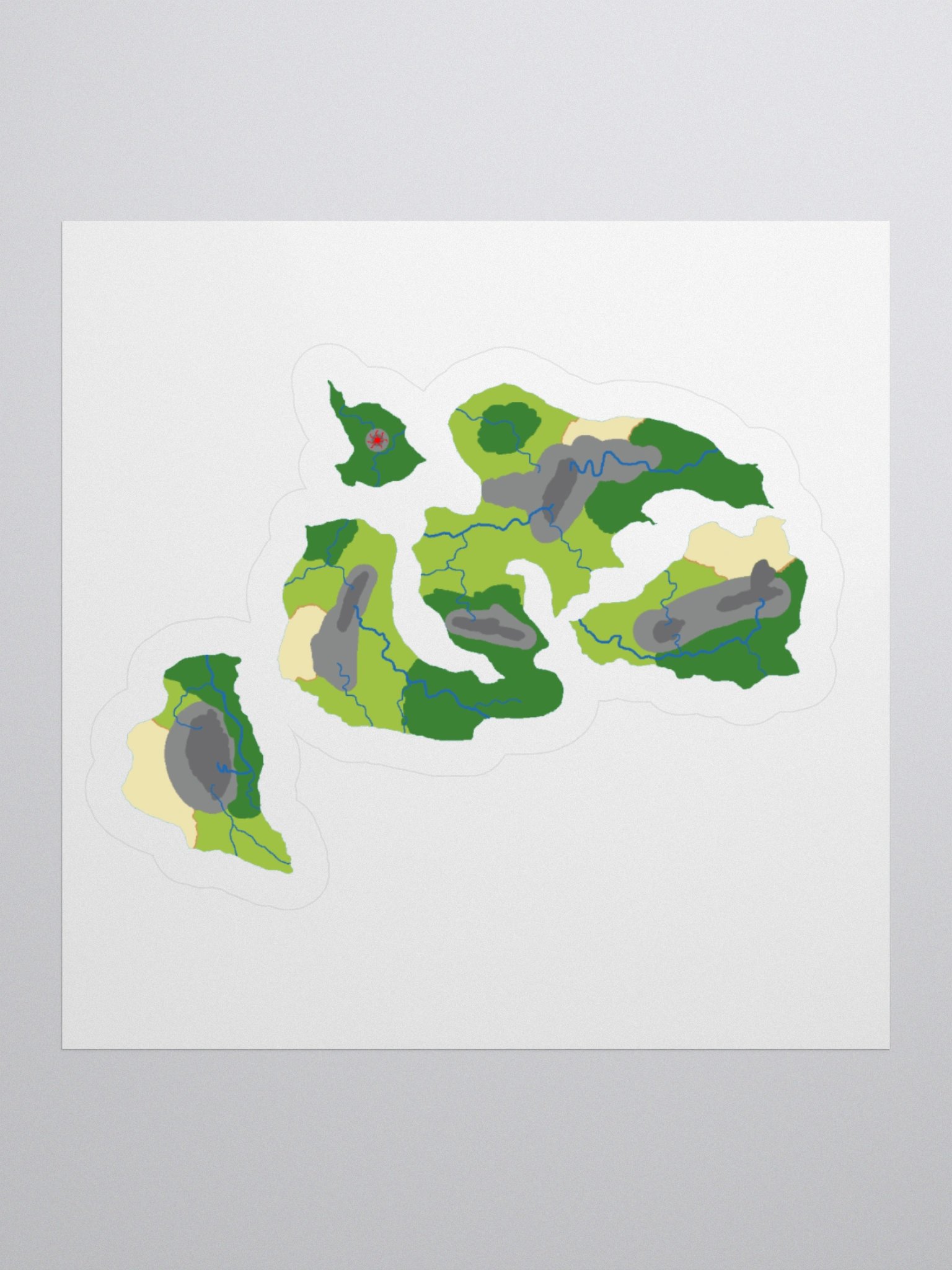 Demetheria Geographical Map Sticker product image (1)