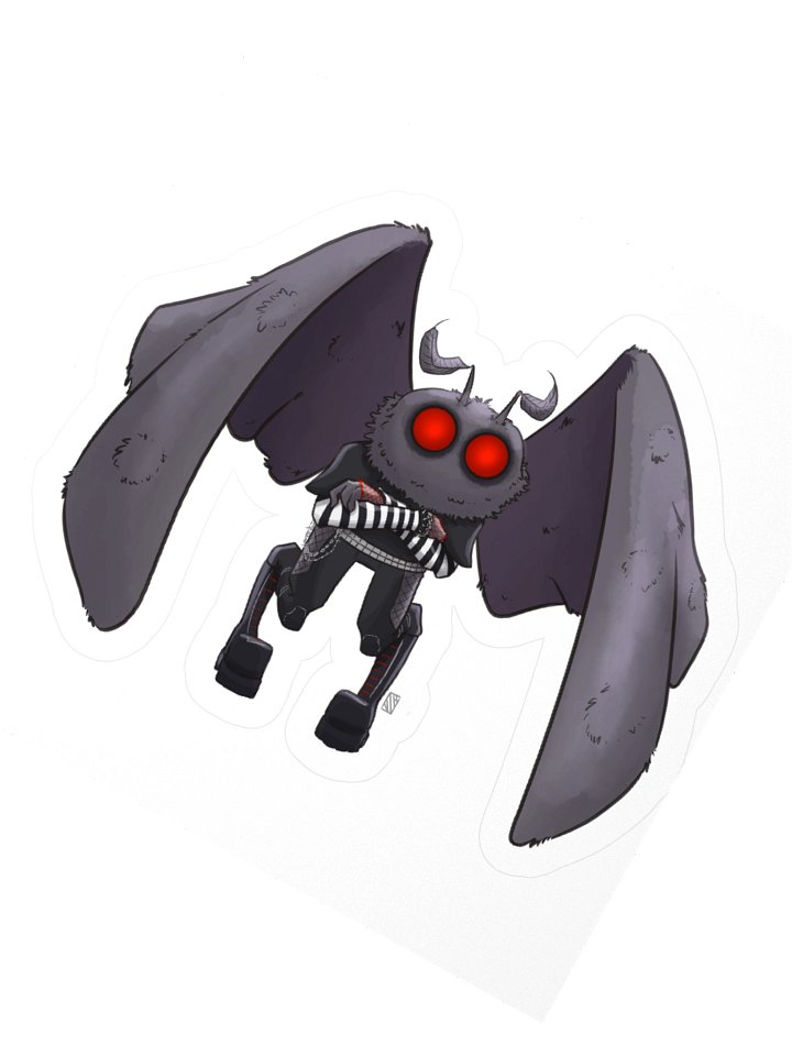 Goth Mothman Sticker | 3", 4" product image (2)