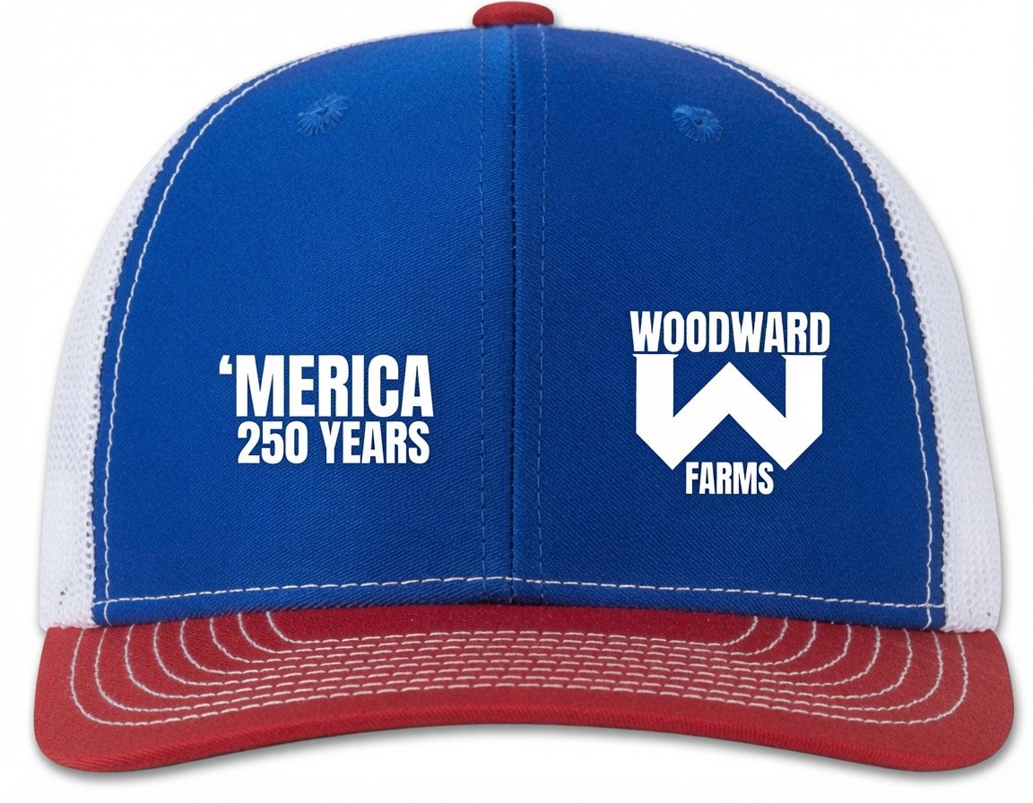 USA MERICA WOODWARD FARMS HAT product image (1)