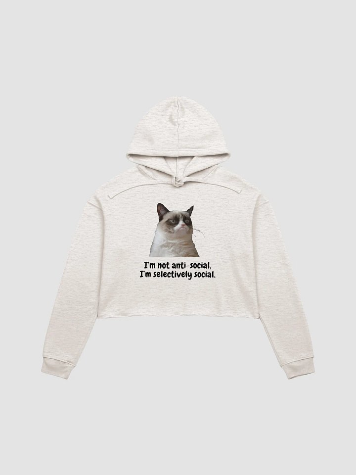 Grumpy Cat Crop Hoodie product image (3)