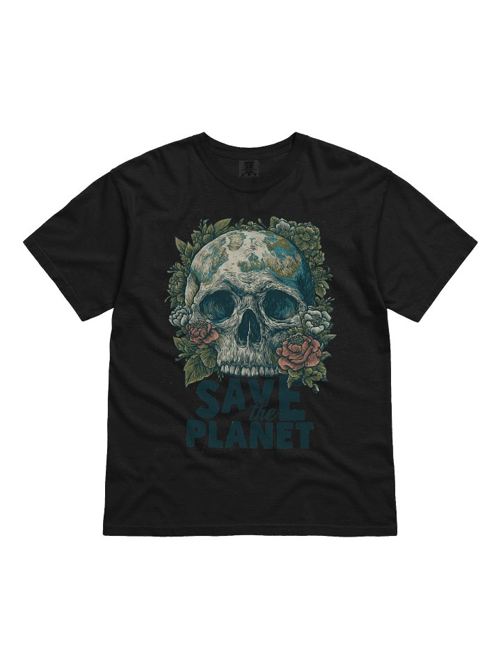 Save The Planet – Skull & Flora Eco Art Tee product image (1)