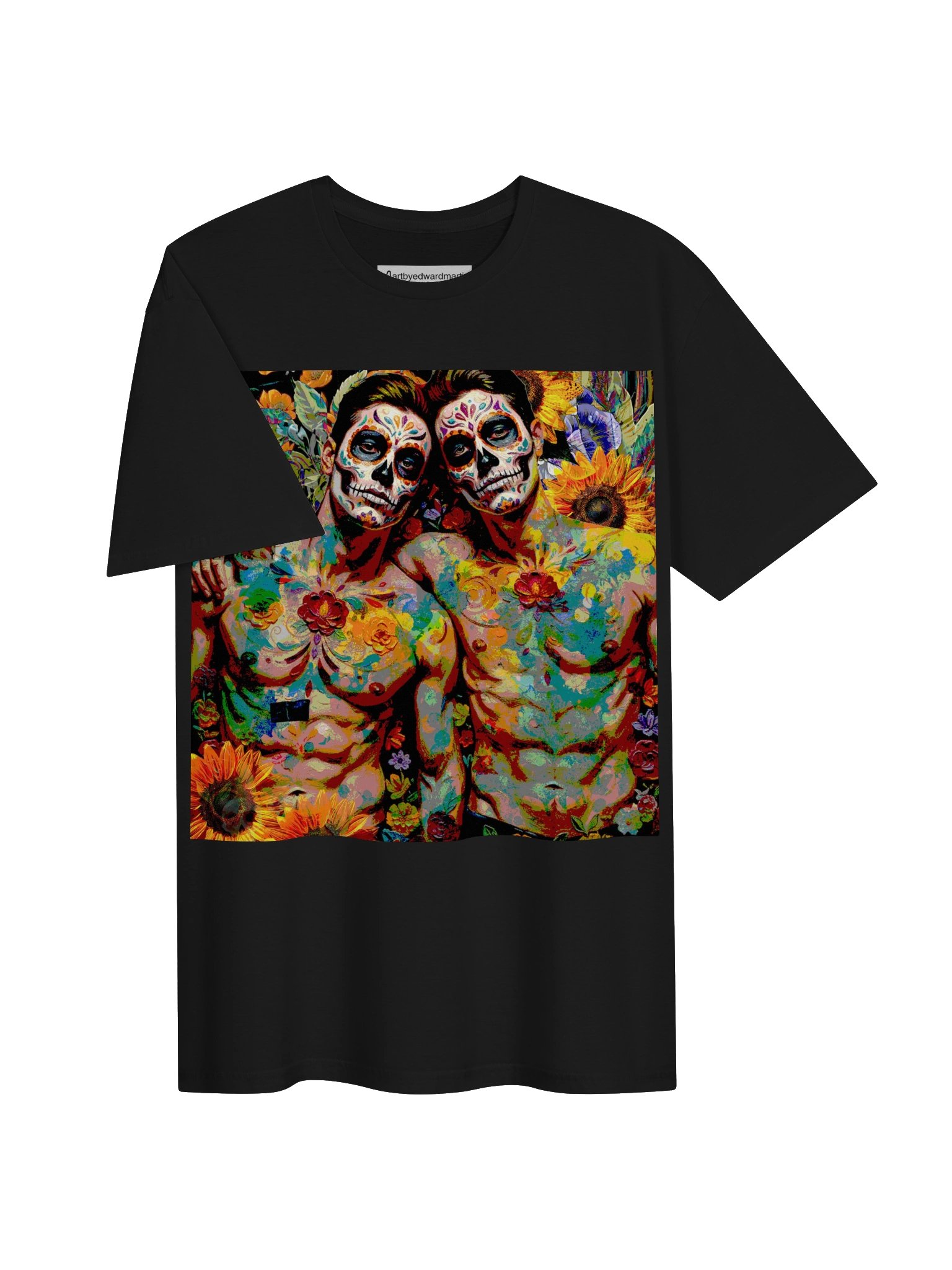 Dia de los Muertos Floral Skull T-Shirt product image (11)