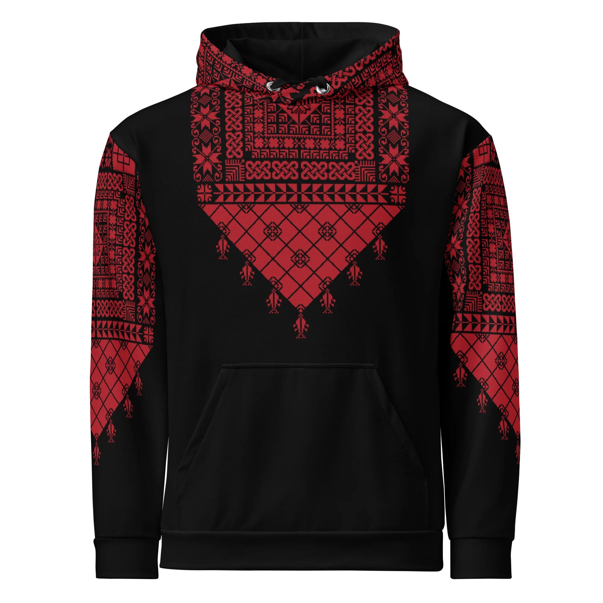 Red Tatreez Hoodie Unisex product image (1)