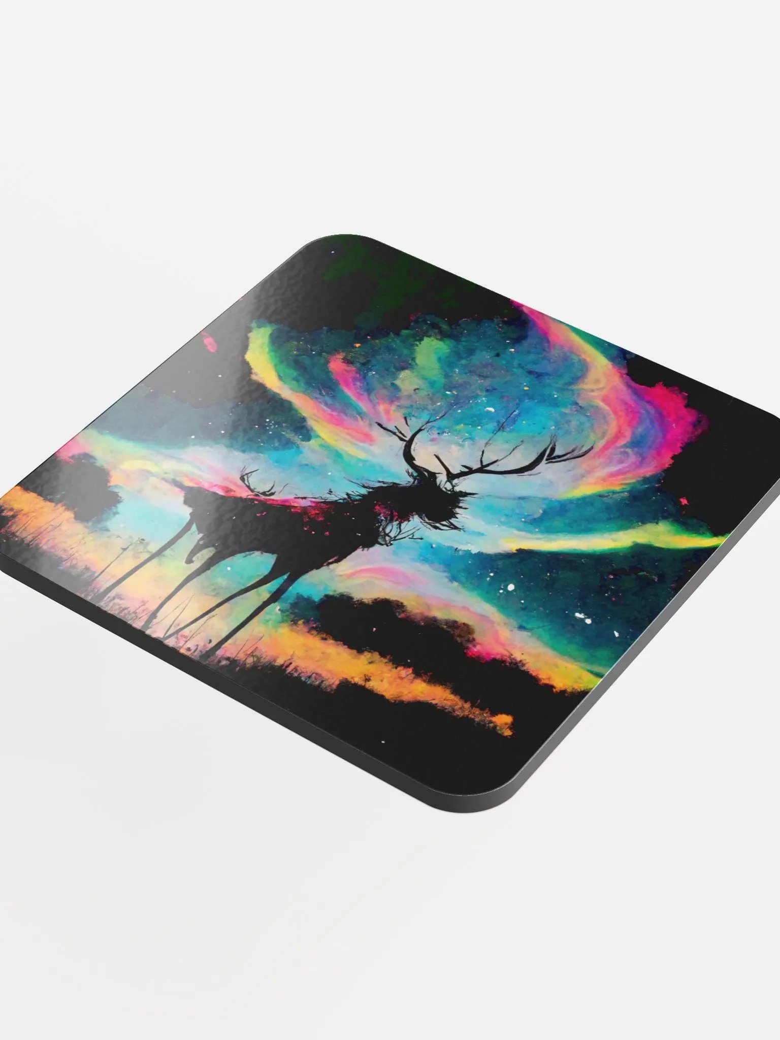 Cosmic Stag Glossed Coaster product image (4)