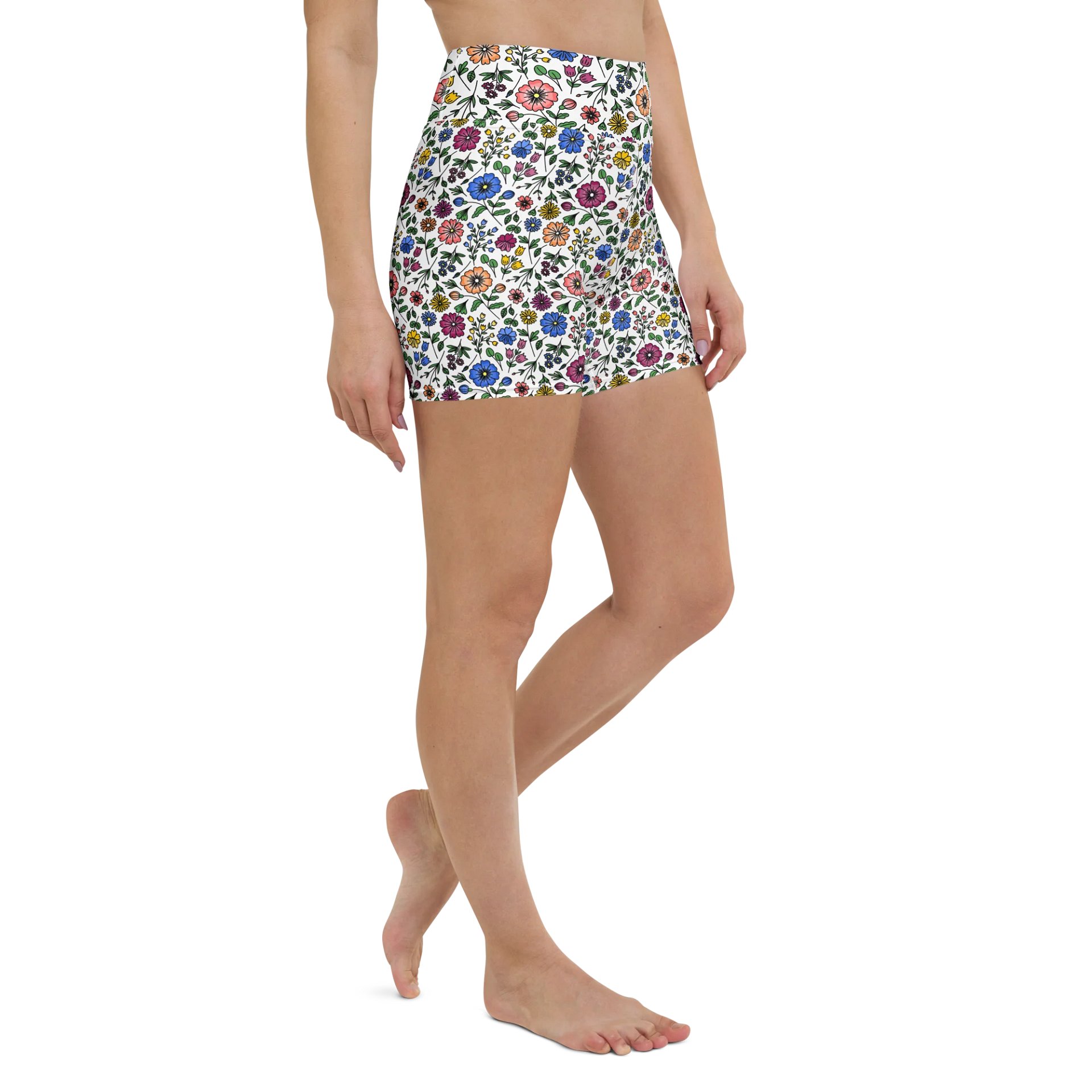 Floral Yoga Shorts – High-Waisted, Breathable & Confident Fit product image (3)