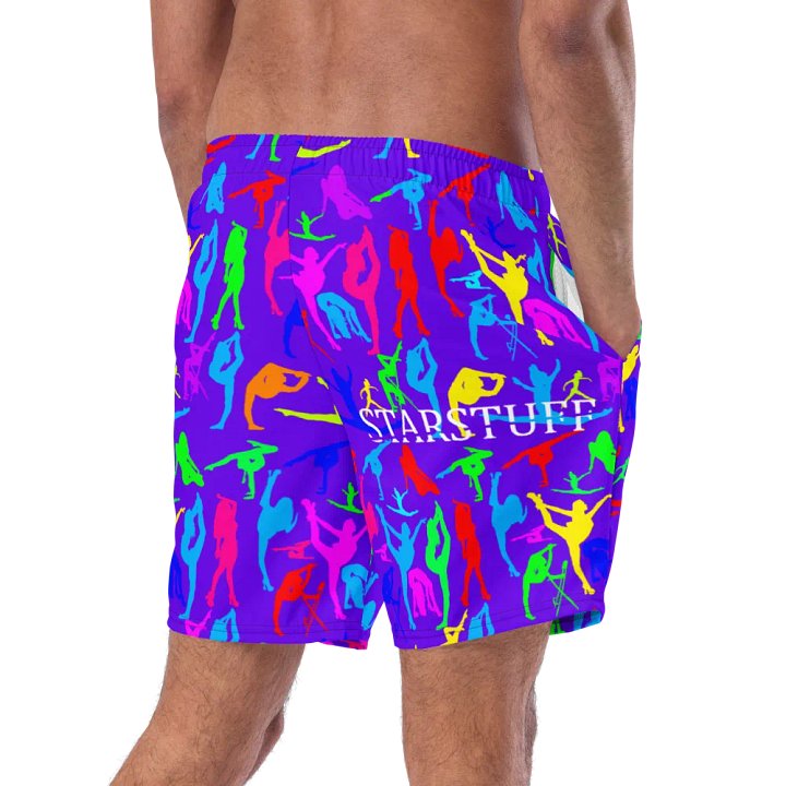 Purple Bright Flexible StarStuff Swim Trunks product image (2)
