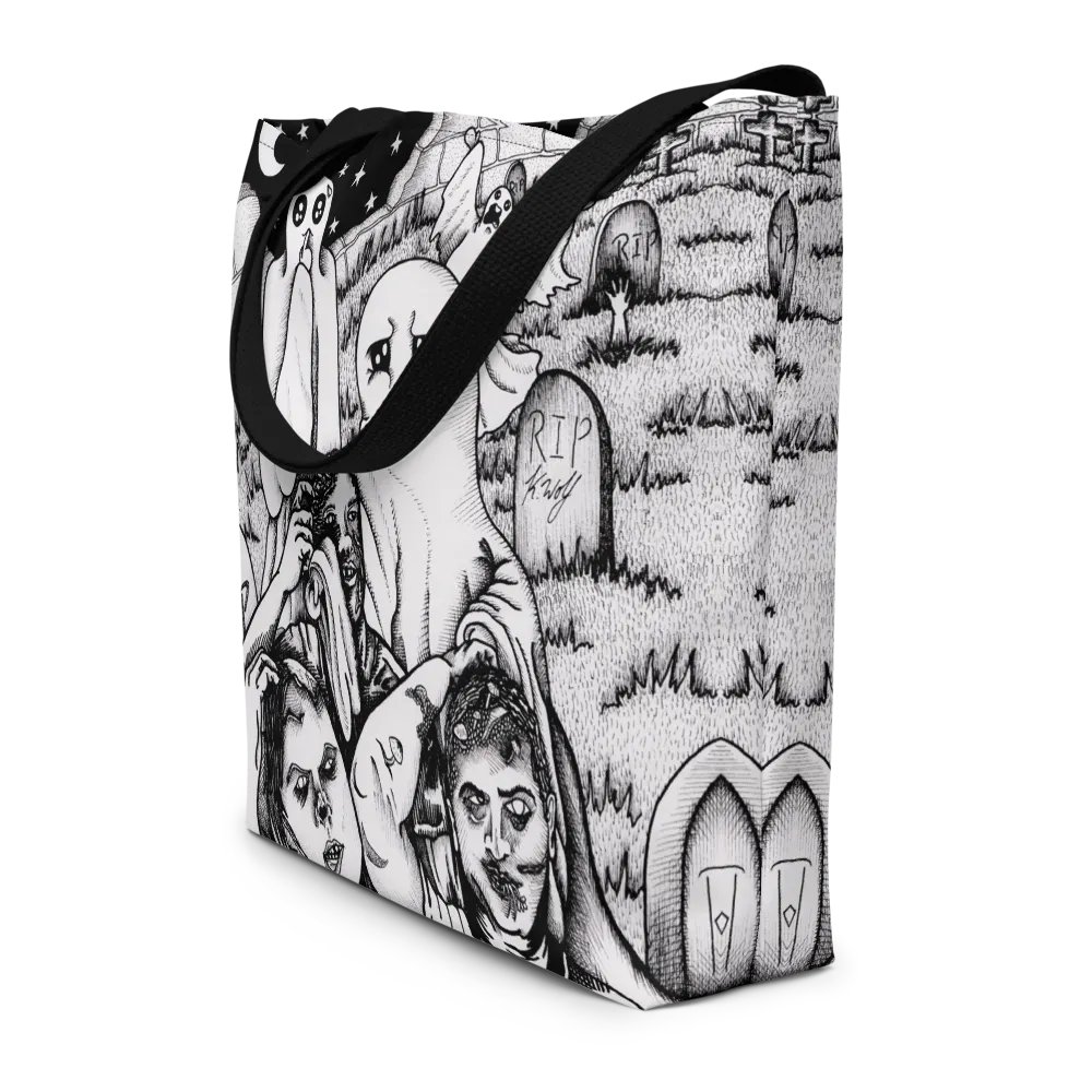 Graveyard Brawl All-Over Tote Bag product image (8)