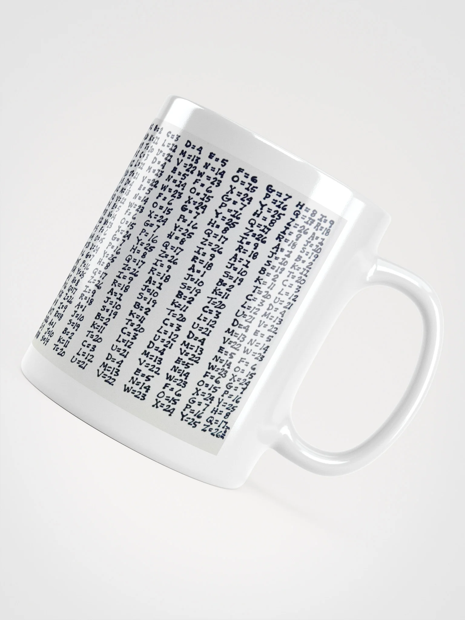 Cipher White Glossy Mug product image (4)