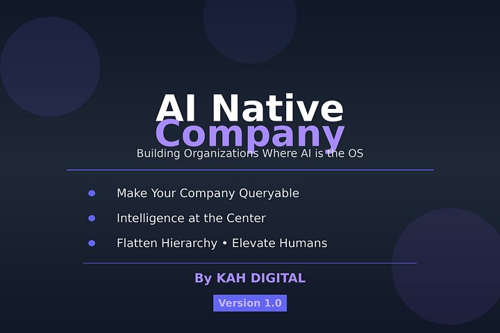 AI Native Company Complete Guide - Building Organizations Where AI is the Operating System