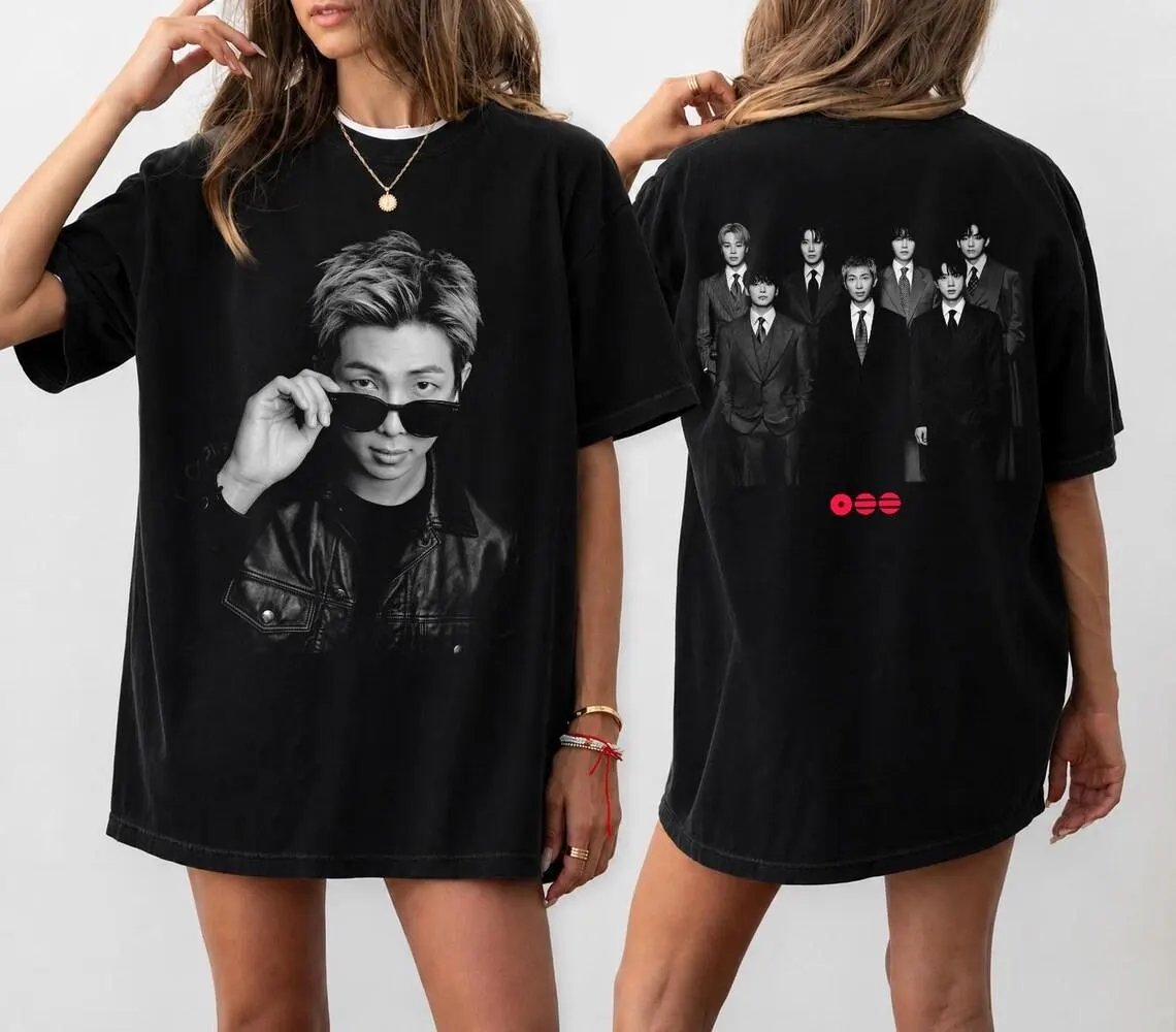 Vintage RM BTS Shirt Kim Namjoon Graphic Tee Kpop Leader Merch product image (1)
