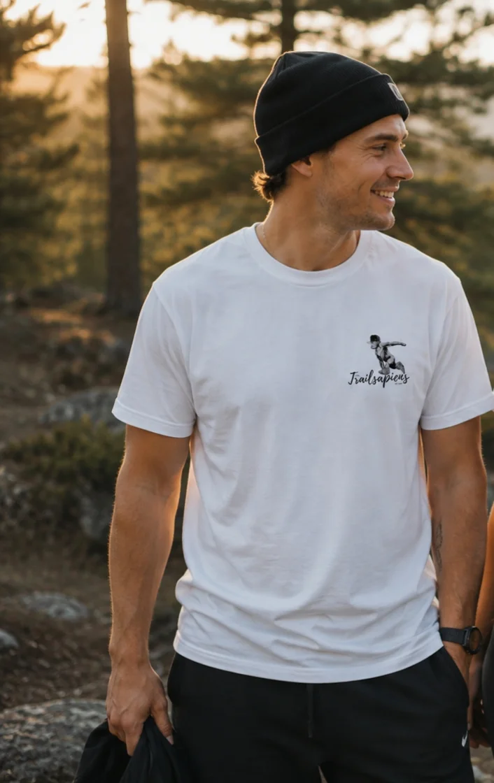ECO-Friendly & Organic Premium Quality T-shirt with Trailsapiens logo (Midweight fabric (5.3 oz) product image (1)