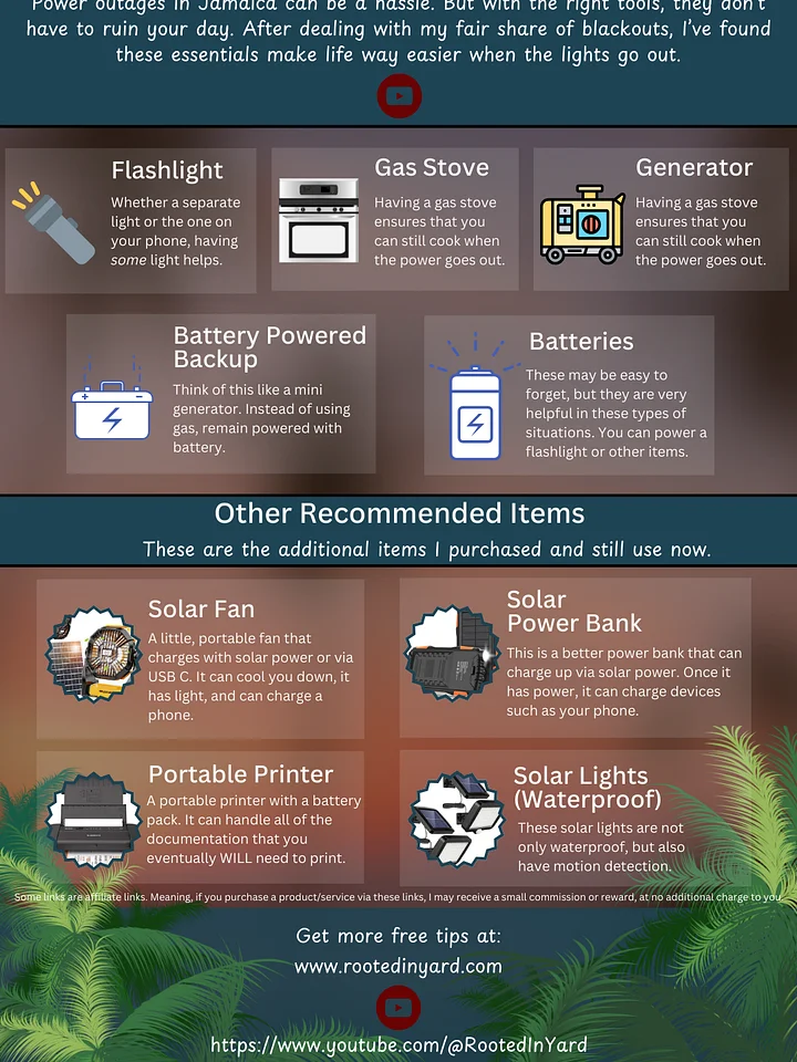 Jamaica Power Outage Cheat Sheet product image (2)