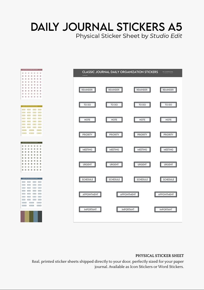 A5 Classic Journal System - Daily Organization