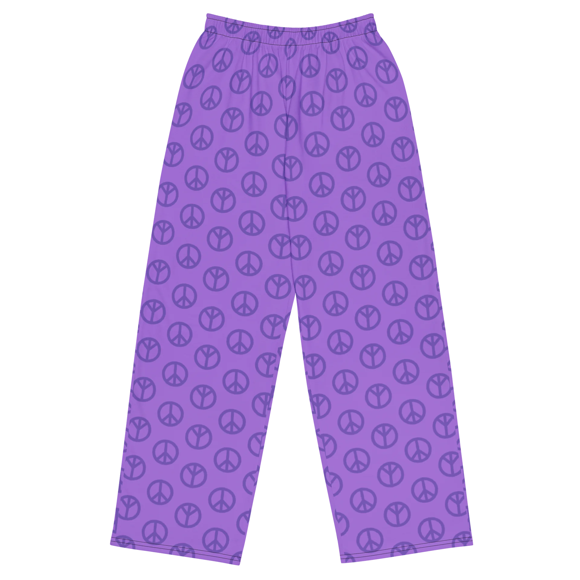 Stylish Wide-Leg Pants in Purple Peace Pattern product image (1)