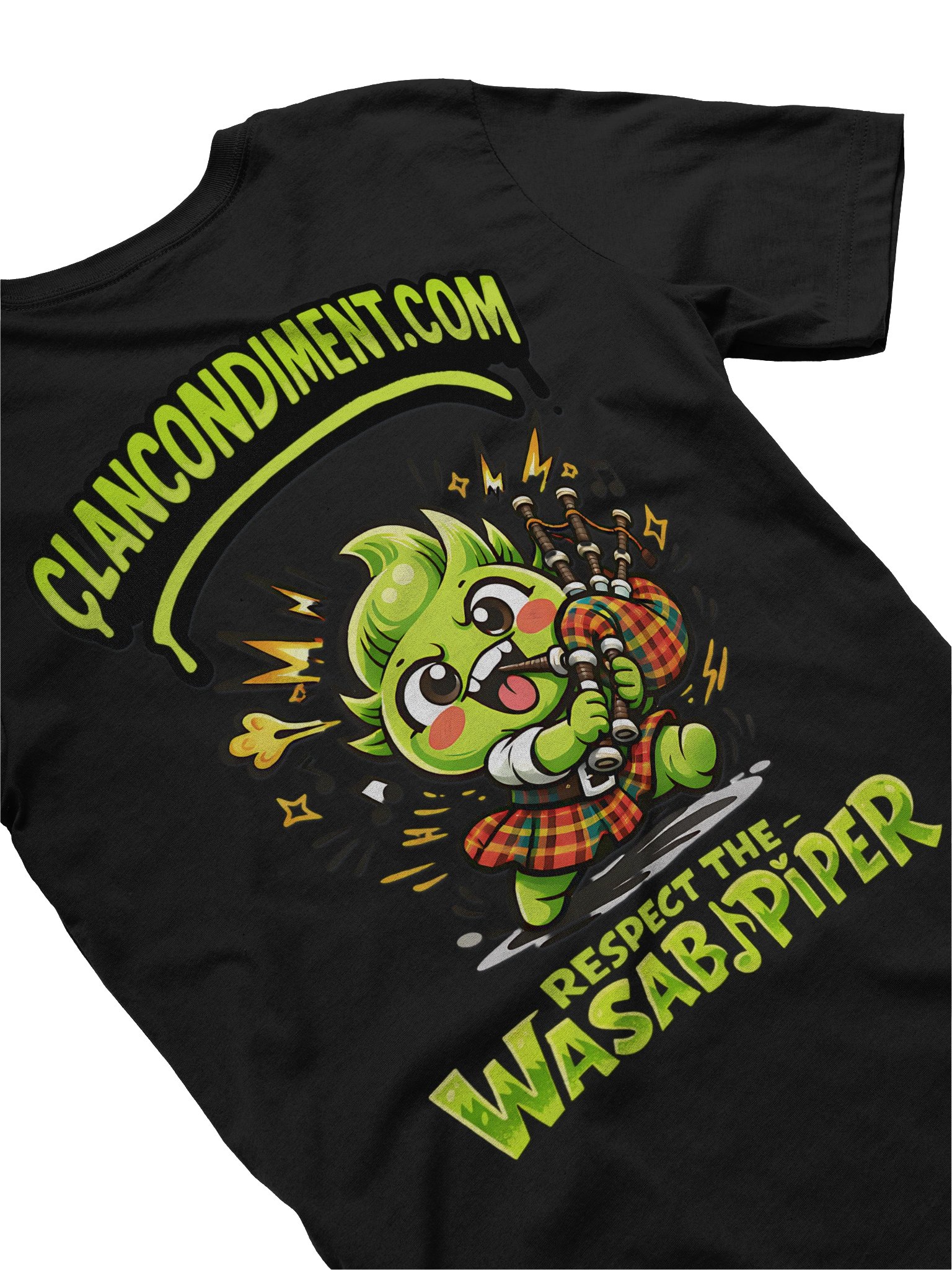 Respect the Wasabpiper – Clan Condiment Highland Games Tee product image (1)