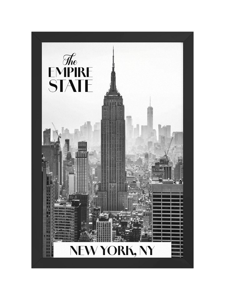 Vibrant Matte Poster featuring New York, NY in Ayous Wood Frame product image (1)