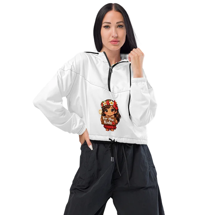 For the Kids Floral Girl Cropped Windbreaker product image (1)