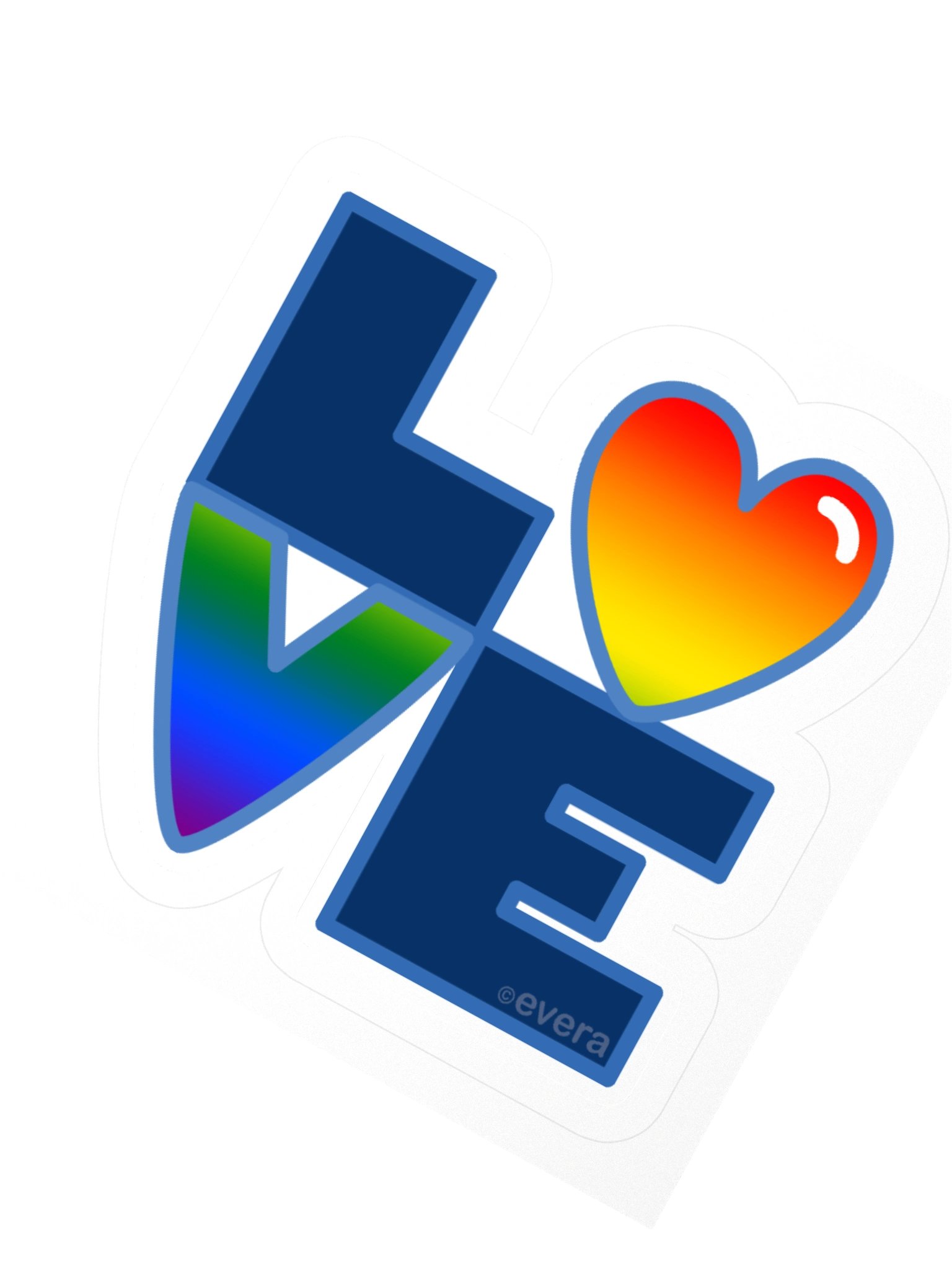 Rainbow LOVE Sticker product image (5)