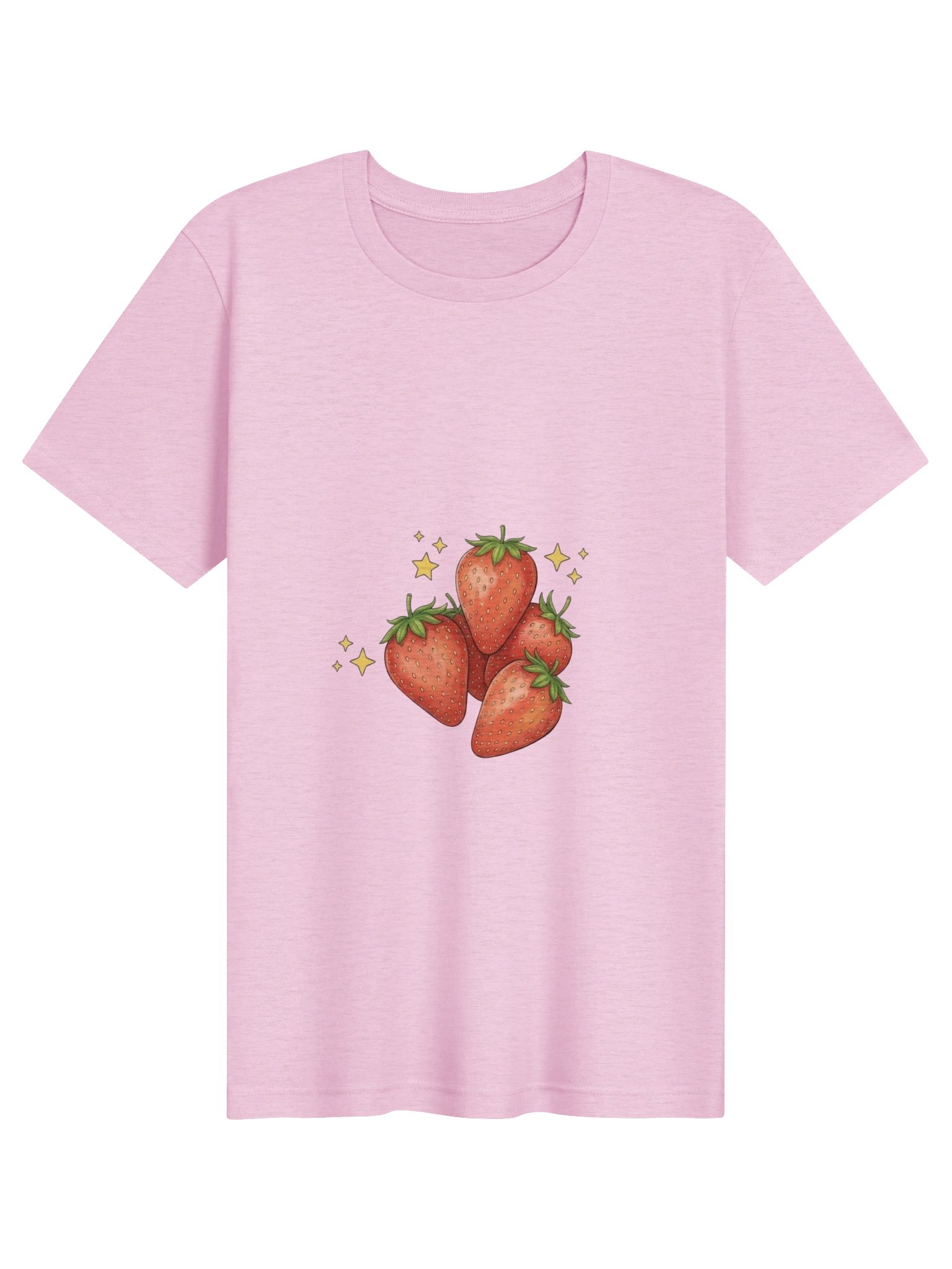 Cute Strawberry T-Shirt for Women | Minimalist Strawberry Graphic Tee | Kawaii Fruit Shirt product image (2)