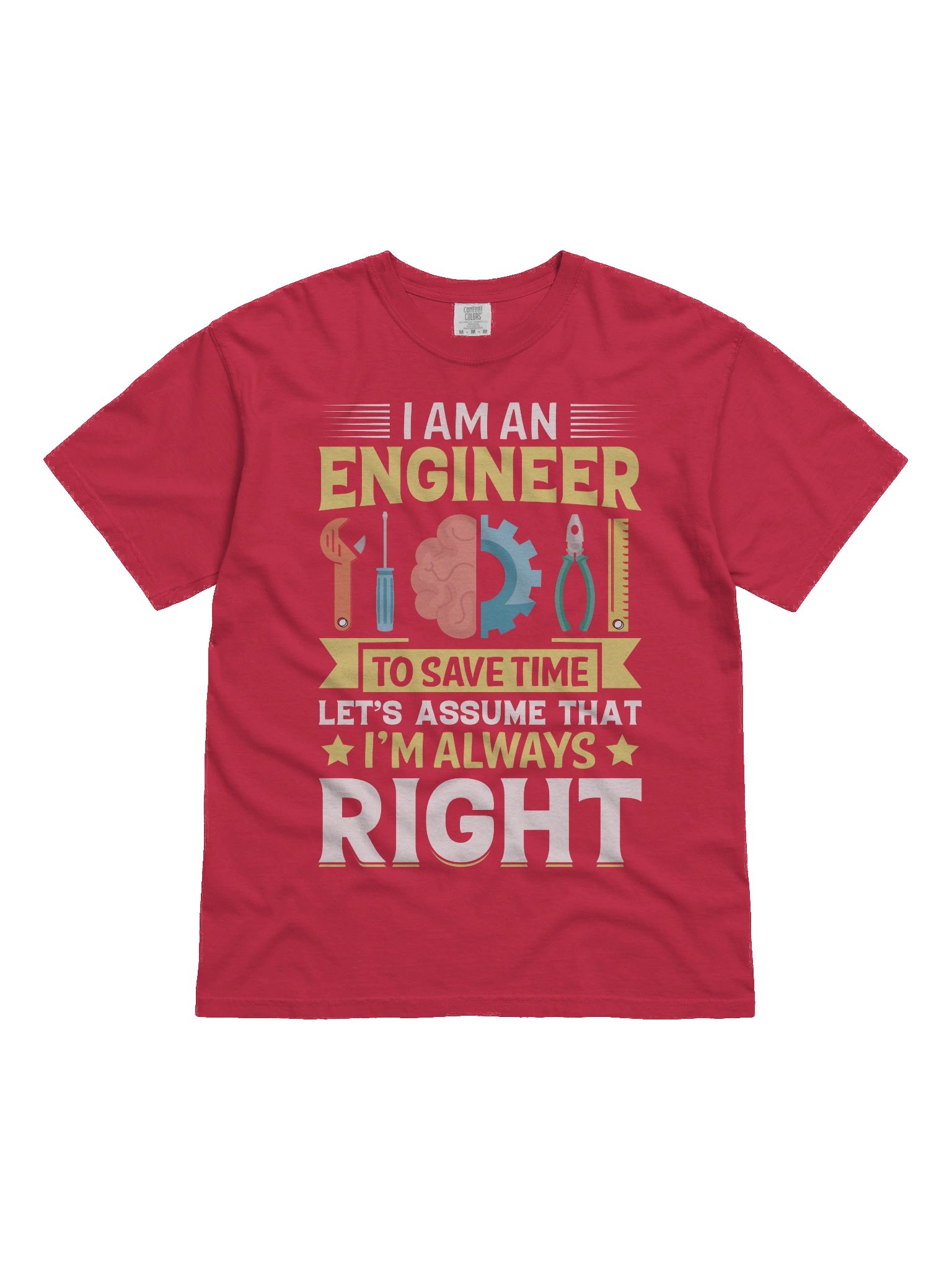 I Am an Engineer, I Am always right V-Neck Tee, Funny Engineer Shirt, Gift for Engineers, Unisex Logic Tee, Engineering Humor Top product image (1)