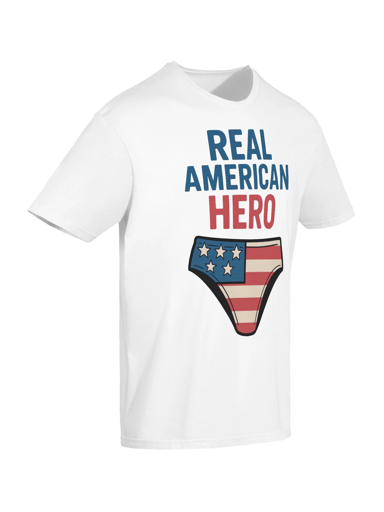 Real American Hero T-Shirt – Funny American Flag Speedo & Aviators Meme Tee product image (127)