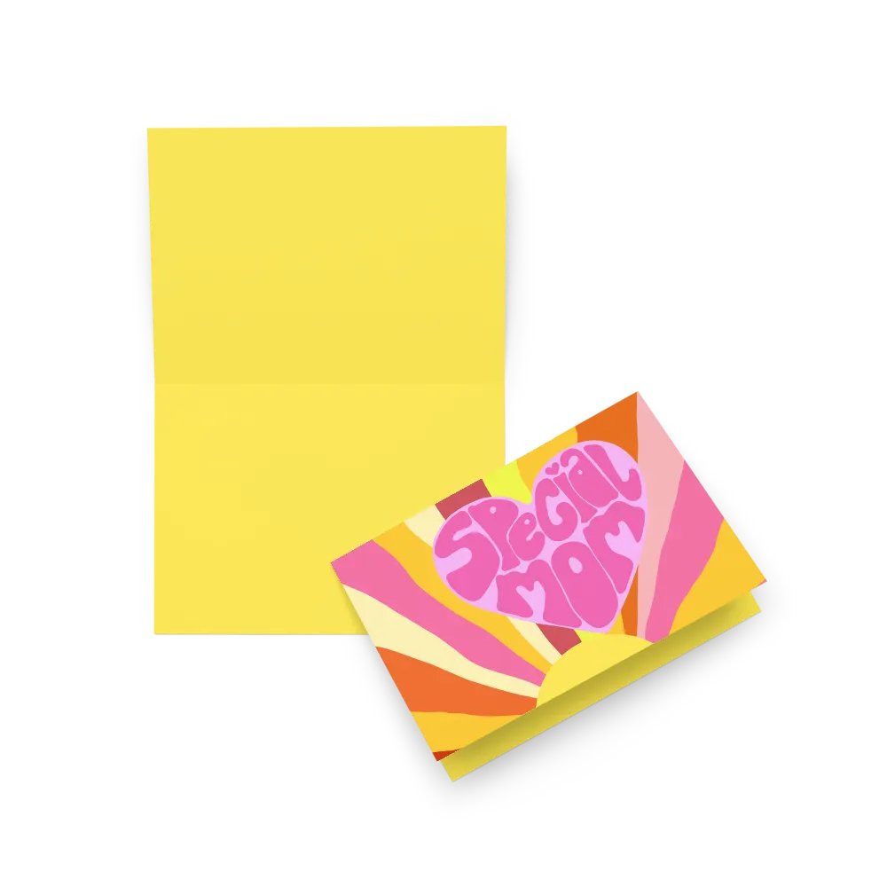 Special Mom pink retro landscape greetings card product image (9)