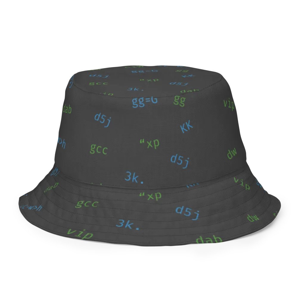 Reversible Vim motions bucket hat product image (2)