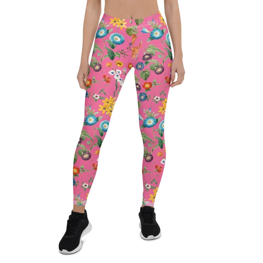 All-Over Pink Floral Printed Leggings product image (1)