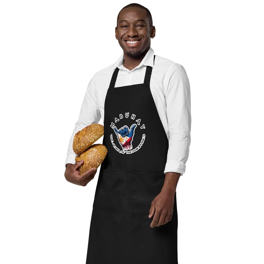 MABUHAY THE ALOHA OF THE PHILIPPINES APRON - SHAKA HANG LOOSE VIBES FOR YOUR KITCHEN product image (6)