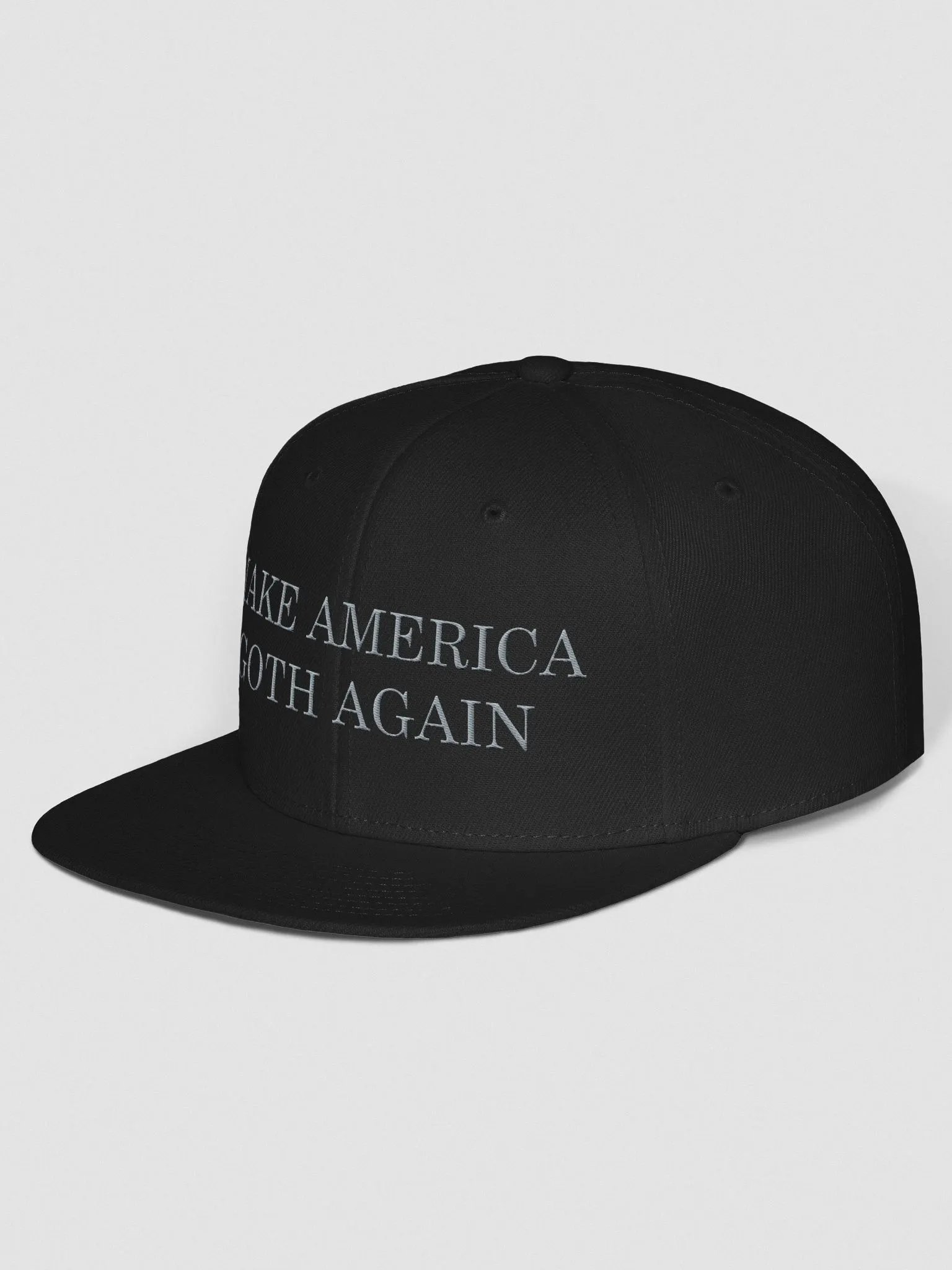 Make America Goth Again Embroidered Snapback - Grey product image (2)