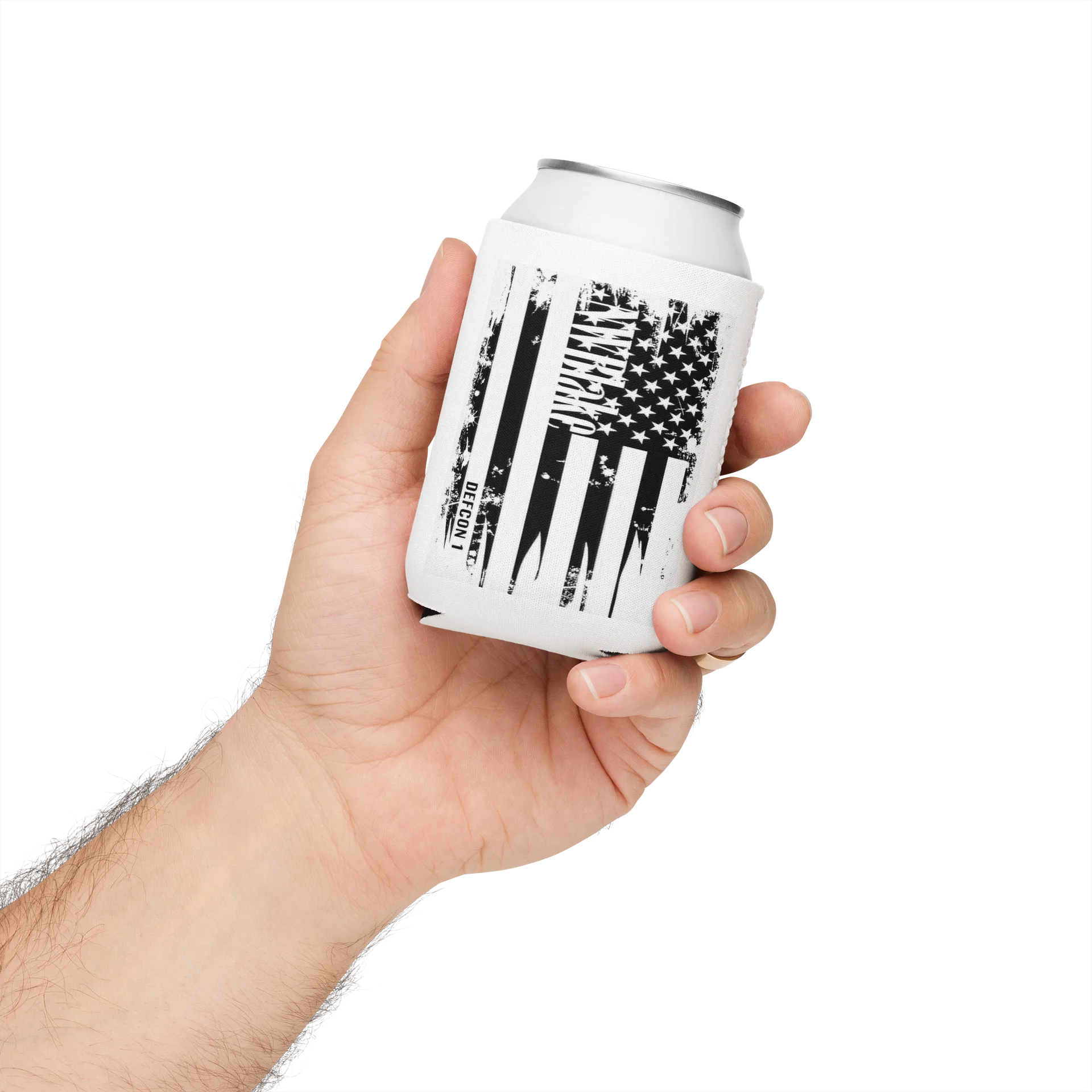 NWBlake's DEFCON 1 Glitch Stripes Coozie product image (4)