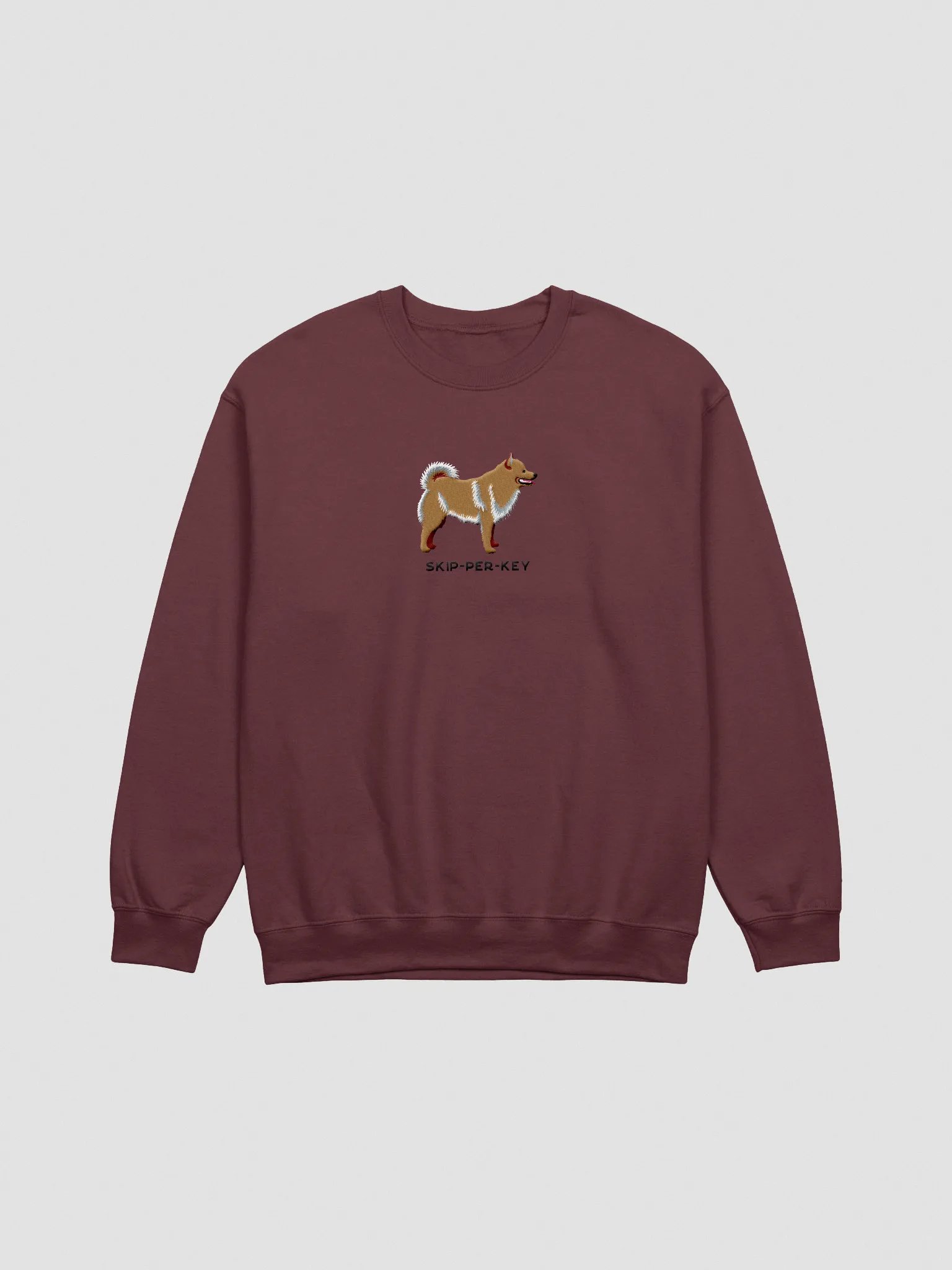 Skip-Per-Key Sweatshirt (Embroidered) of a Schipperke(Tan) product image (3)
