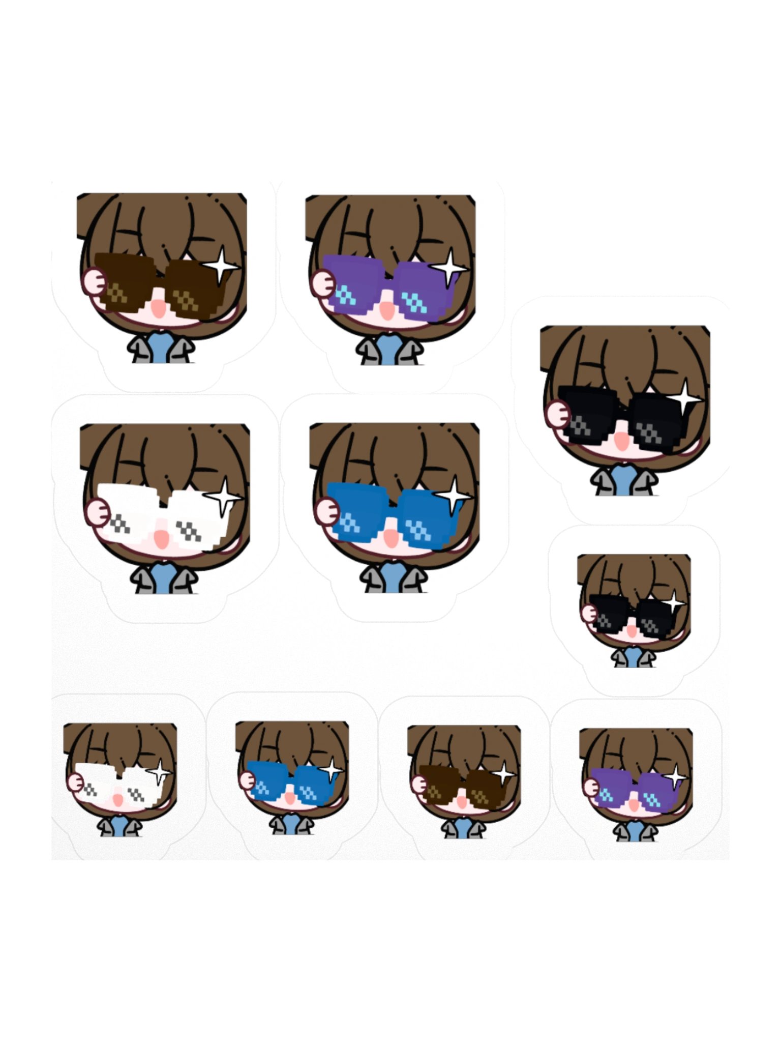 FluuiBun Stickers - Pixelated Shades Wave product image (1)