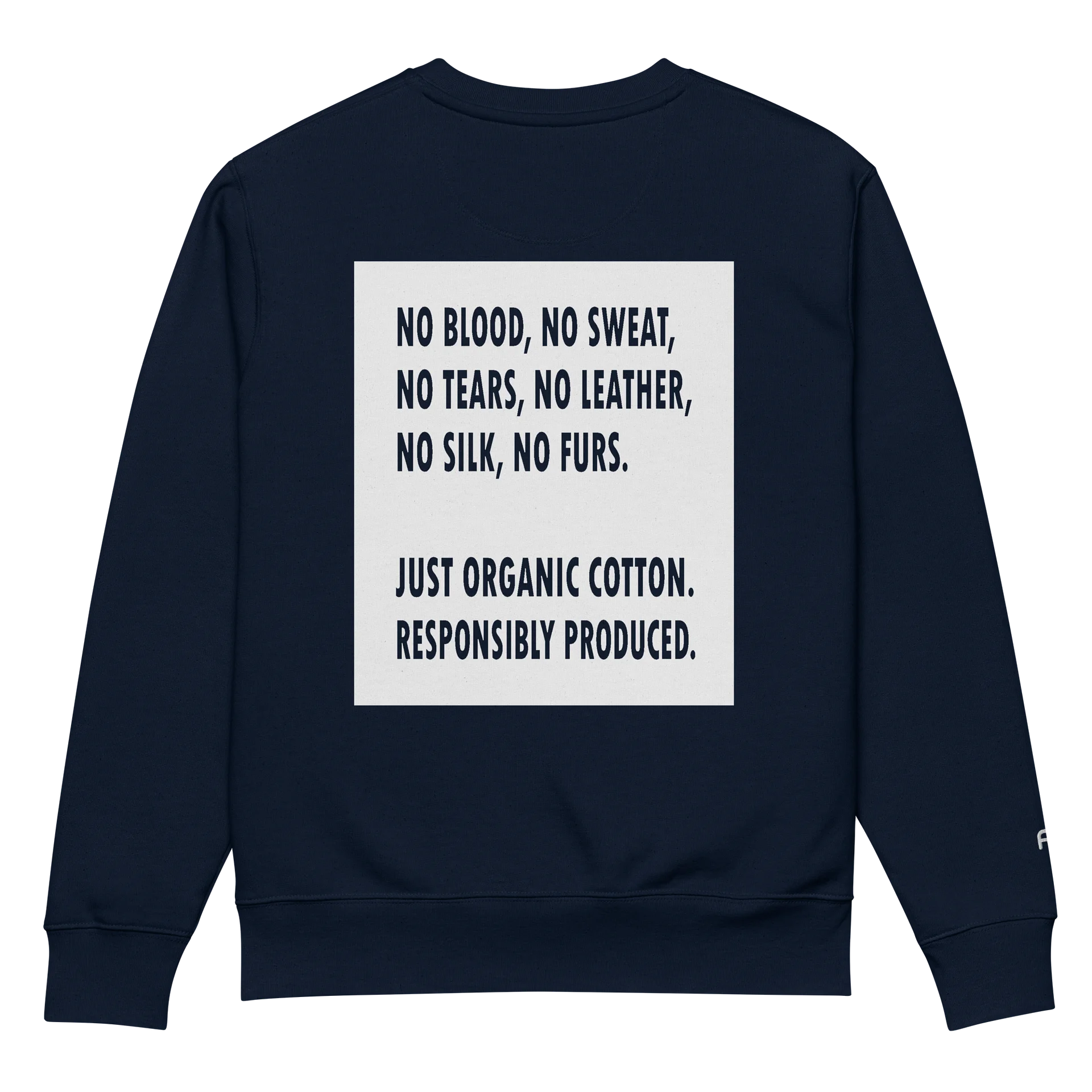 Embroidered Logo Sweatshirt in French Navy with Backprint product image (5)